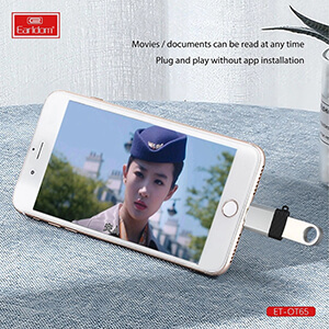 مبدل (آیفون به فلش) OTG USB به لایتنینگ ارلدام مدل OT65