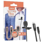 ارزانترین و بهترین میکروفون یقه ای با وردی TYPE-C و جک 3.5میلیمتری بازار میکروفون یقه ای ماکسوم با طراحی کوچک و ساده