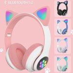 هدست بلوتوثی فانتزی Cat STN-28 آیا تصویر هدفون بلوتوثی با طرح گربه و چراغهای LED جلب توجه شما را جلب کرده است.