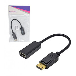 با استفاده از این مبدل، می‌توانید به سادگی دستگاه‌های دارای پورت DisplayPort را به نمایشگرهای دارای درگاه HDMI متصل کنید. BaziAcc.ir