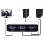 سوئیچ دو پورت VGA مدل D-58 از برند معتبر D-NET یک ابزار حیاتی برای اشتراک‌گذاری تصاویر از... دو سیستم به یک نمایشگر یا بالعکس است BaziAcc.ir