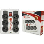 دلایل خرید: محافظ-برق-6-خانه-1٫5-متری-PROONE-PPS610-3.jpg قابلیت کنترل ولتاژ از 110 تا 250 ولت توان خروجی 2500 وات دکمه خاموش و روشن قابل دسترس 6 ورودی دوشاخه برای اتصال بیشتر چراغ‌های LED نشانگر وضعیت اتصال گارانتی 12 ماهه کاوان کالا BaziAcc.ir