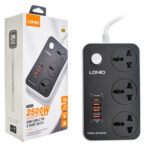 چندراهی الدینو اسسی ۳۴۱۲ دارای نشانگرهای LED است که حس مدرنیته به آن میافزاید. این محصول دارای سه پریز برق و چهار ورودی USB BaziAcc.ir