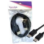 این کابل دارای کانکتورهای... DisplayPort در هر دو سر است که امکان انتقال تصاویر با رزولوشن Full HD و صدای باکیفیت را بهصورت همزمان فراهم میکند. سازگاری و اتصال سریع: BaziAcc.ir