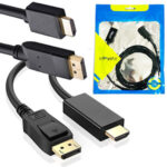 خرید و قیمت کابل تبدیل DISPLAY PORT به HDMI رویال طول 1.8 متر BaziAcc.ir