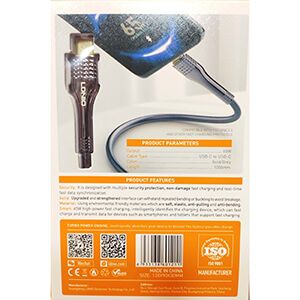 خرید و قیمت کابل تبدیل الدینیو LDNIO LC651C Type-C to Type-C 1m (2) ویژگی ها : نوع کابل: USB Type-C طول کابل: ۱۰۰ سانتی متر نوع رابط: USB Type-C بازه طول کابل:  ۱۰۰ سانتی متر BaziAcc.ir