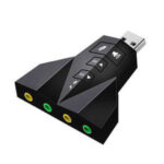 بدون نیاز به نصب درایور دارای خروجی اسپیکر دارای ورودی میکروفون کلید کم و زیاد صدا بر روی کارت دارای دکمه قطع صدا و قطع میکروفون BaziAcc.ir