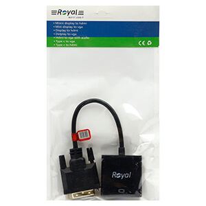 این تبدیل از وضوح HDTV تا 1080p@60Hz پشتیبانی می‌کند و انعطاف پذیری در استفاده با رزولوشن‌های مختلف را فراهم می‌سازد. نصب آسان با ویژگی Plug & Play  مبدل DVI به VGA رویال مدل 1008893 BaziAcc.ir