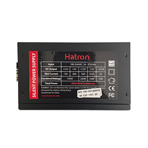 پاور HPS280 از محصولات برند Hatron با ظاهری ساده ولی با امکانات قدرتمند است. با توان خروجی 280 وات این پاور به‌عنوان یک انتخاب عالی برای سیستم‌های کم توان و غیرحرفه‌ای مطرح می‌شود. BaziAcc.ir