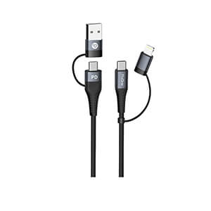 کابل تبدیل USB | USB-C به لایتنینگ | USB-C پرووان مدل PCC395PD طول 1 متر این کابل یک متر طول دارد و علاوه بر شارژر بودن، از انتقال داده با سرعت 480 مگابیت بر ثانیه نیز پشتیبانی می‌کند.