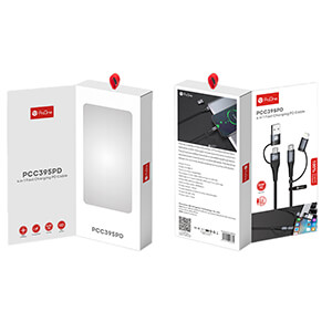 کابل تبدیل USB | USB-C به لایتنینگ | USB-C پرووان مدل PCC395PD طول 1 متر این کابل یک متر طول دارد و علاوه بر شارژر بودن، از انتقال داده با سرعت 480 مگابیت بر ثانیه نیز پشتیبانی می‌کند.