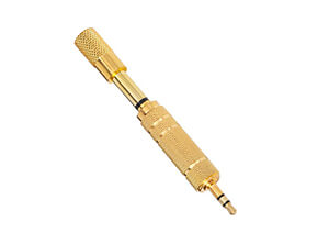 ویژگی ها : تبدیل نری میکروفن به جکی AUX استریو تبدیل فیش بزگ به کوچک مبدل فیش میکروفونی 6.35 میلی متر بزرگ به 3.5 میلی متر کوچک آلیاژ جنس از فلز طلایی BaziAcc.ir