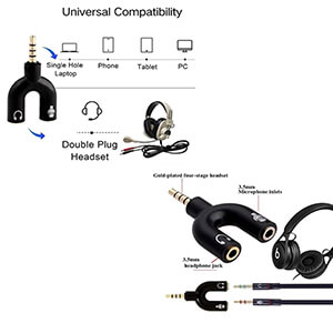 این تبدیل به شما امکان می‌دهد هدست‌هایی با فیش‌های هدفون و میکروفون را به لپ‌تاپ‌ها، موبایل‌ها و دستگاه‌های دارای درگاه 3.5 میلی‌متری متصل کنید. BaziAcc.ir