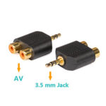 ویژگی ها : رابط ورودی: دو پورت مادگی AV رابط خروجی:یک پورت نری AUX درگاه (پورت) ورودی: مادگی AV درگاه (پورت) خروجی: AUX 3.5mm تبدیل صدا: بدون کابل تبدیل: AUX به RCA و بالعکس جنس: طلایی BaziAcc.ir