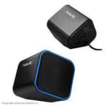 ویژگی ها : ابعاد : 20 * 20 * 25 میلیمتر وزن : 372 گرم تعداد اسپیکر: 2 عدد نوع اتصال: با سیم اتصال دهنده: جک 3.5 میلی‌ متری صدا , پورت USB توان خروجی: 3 وات فرکانس پاسخگویی: 90 تا 20 کیلوهرتز حساسیت صدا : 84db BaziAcc.ir