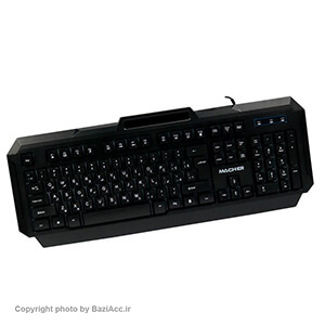 این کیبورد مخصوص بازی با نورپردازی RGB جذاب در محیط‌های تاریک شما را به یک میدان جنگ واقعی تبدیل می‌کند. BaziAcc.ir