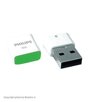 ویژگی ها : ابعاد:: ۱۵x۷x۲۳ میلی‌متر رنگ : سفید وزن: ۵ گرم جنس بدنه: پلاستیک رابط‌ها: USB ۲.۰ ظرفیت: هشت گیگابایت BaziAcc.ir